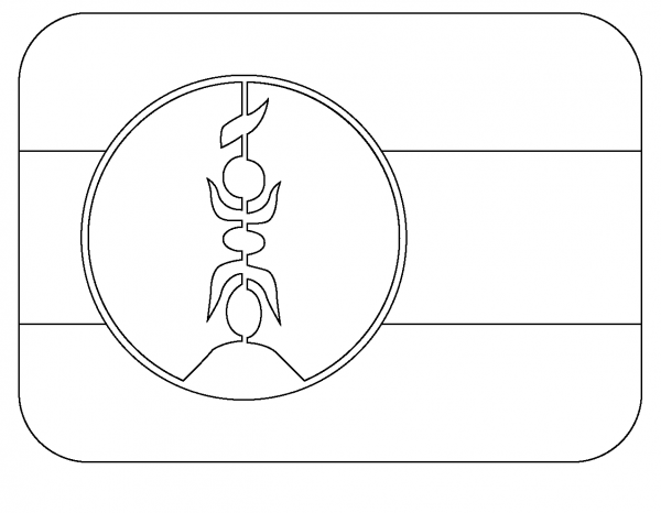 Flag of New Caledonia Emoji coloring page image