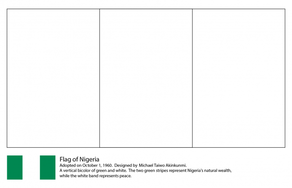 Flag of Nigeria coloring page image