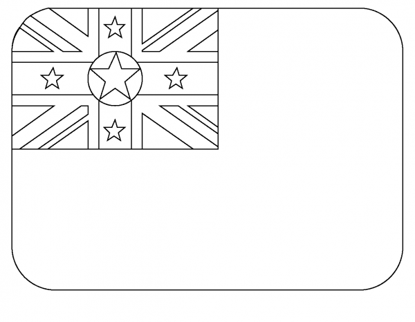 Flag of Niue Emoji coloring page image