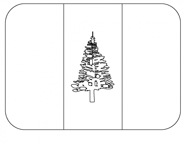 Flag of Norfolk Island Emoji coloring page image
