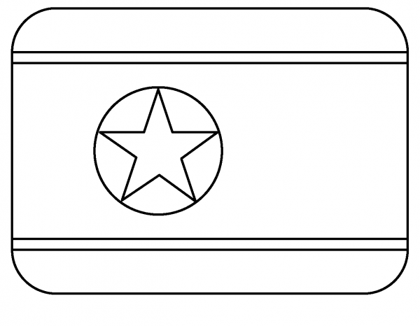 Flag of North Korea Emoji coloring page image