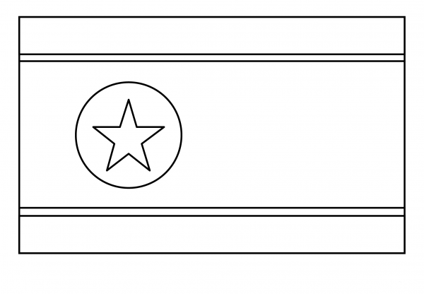 Flag of North Korea Emoji coloring page image