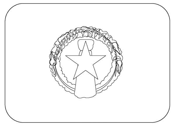 Flag of Northern Mariana Islands Emoji coloring page image