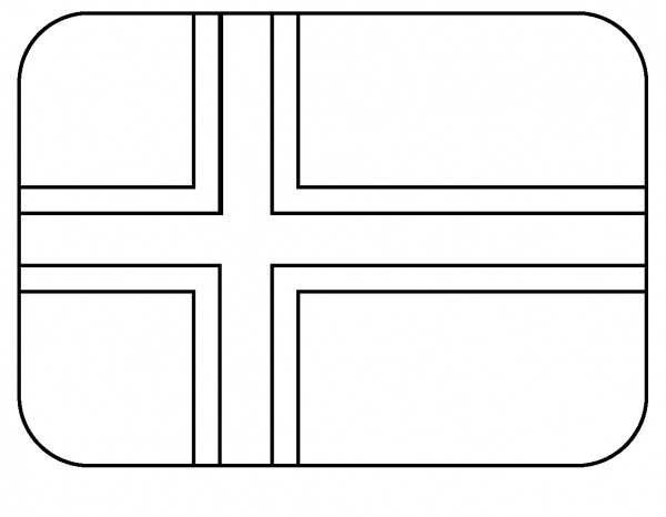Flag of Norway Emoji coloring page image