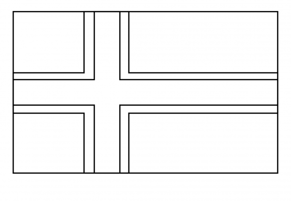 Flag of Norway Emoji coloring page image
