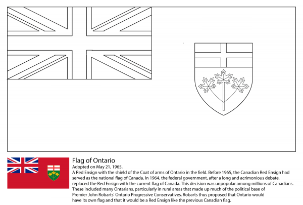 Flag of Ontario coloring page image