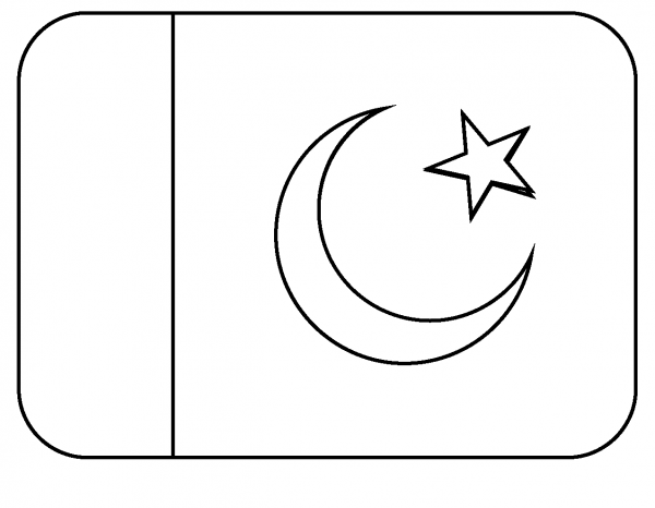 Flag of Pakistan Emoji coloring page image