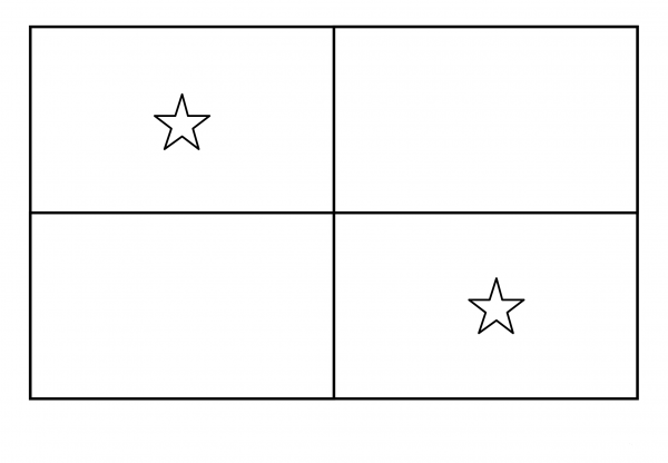 Flag of Panama Emoji coloring page image