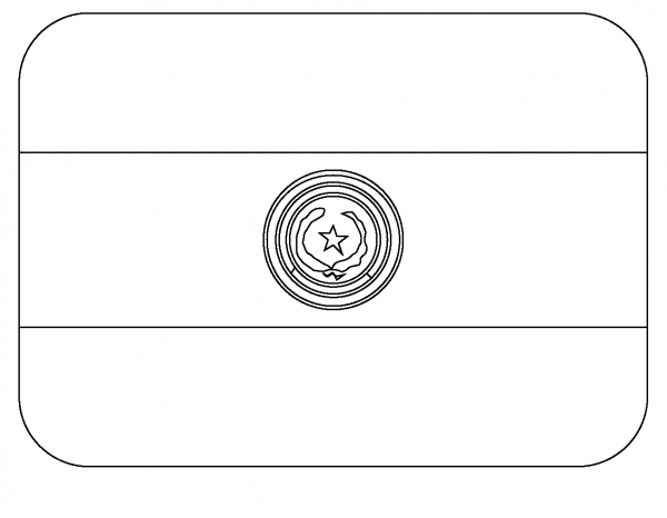 Flag of Paraguay Emoji coloring page - ColouringPages
