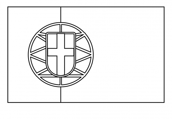 Flag of Portugal Emoji coloring page image