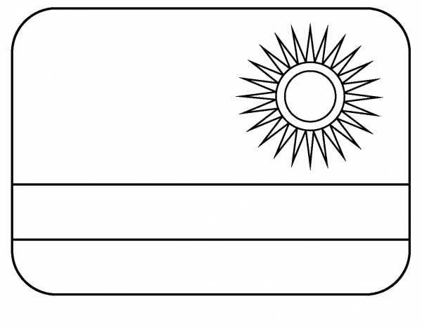 Flag of Rwanda Emoji coloring page image