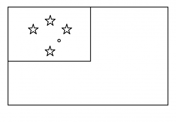Flag of Samoa Emoji coloring page image