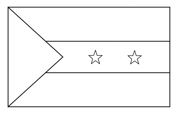 Flag of Sao Tome and Principe Emoji coloring page image