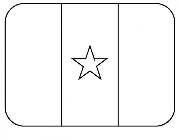 Flag of Senegal Emoji coloring page image