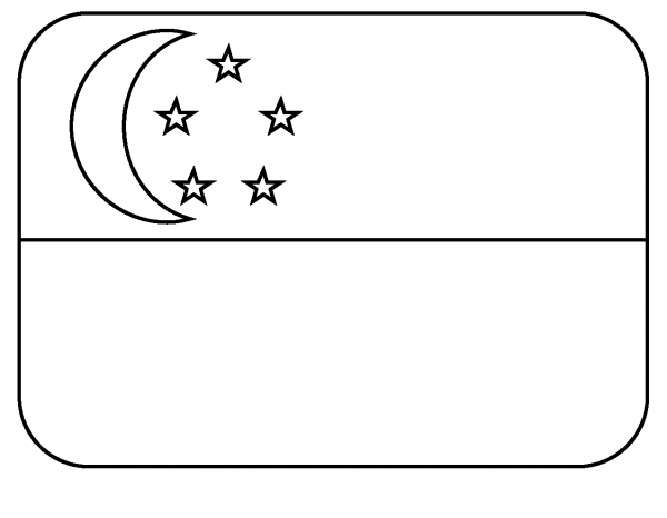 Flag of Singapore Emoji coloring page image