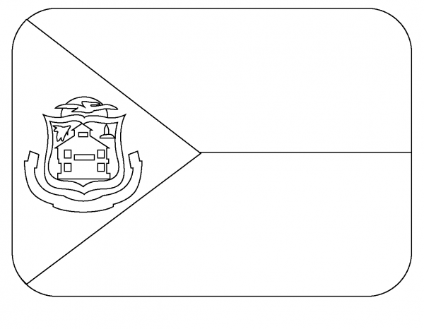 Flag of Sint Maarten Emoji coloring page image