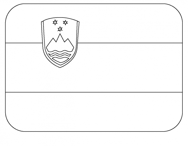 Flag of Slovenia Emoji coloring page image