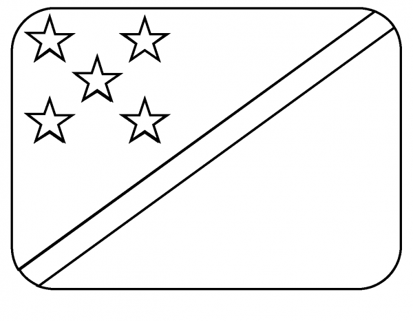 Flag of Solomon Islands Emoji coloring page image