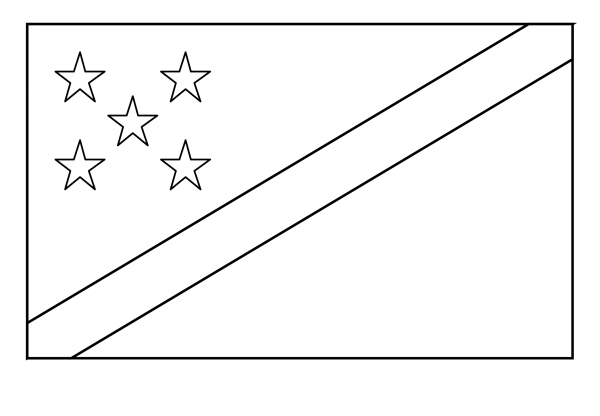 Flag of Solomon Islands Emoji coloring page image