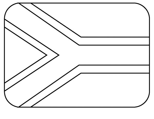 Flag of South Africa Emoji coloring page image