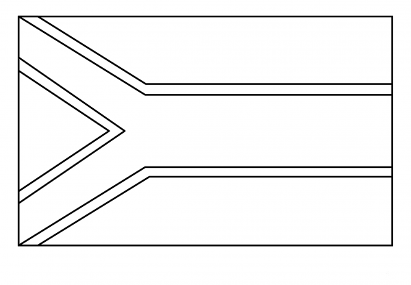 Flag of South Africa Emoji coloring page image