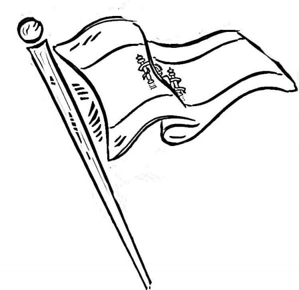 Flag Of Spain  coloring page image