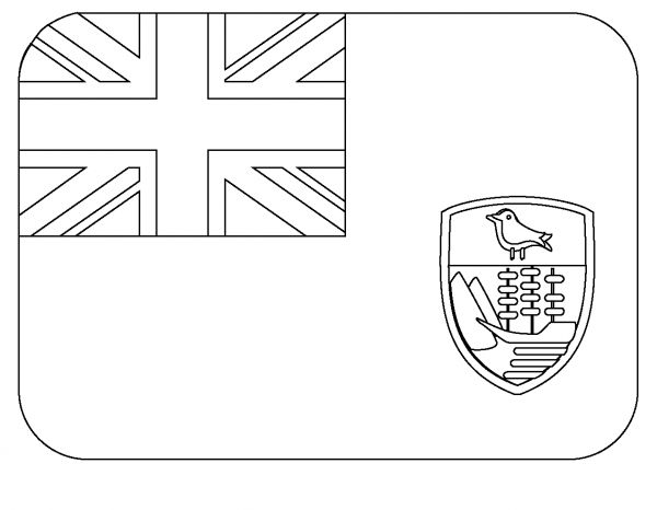 Flag of St Helena Emoji coloring page image