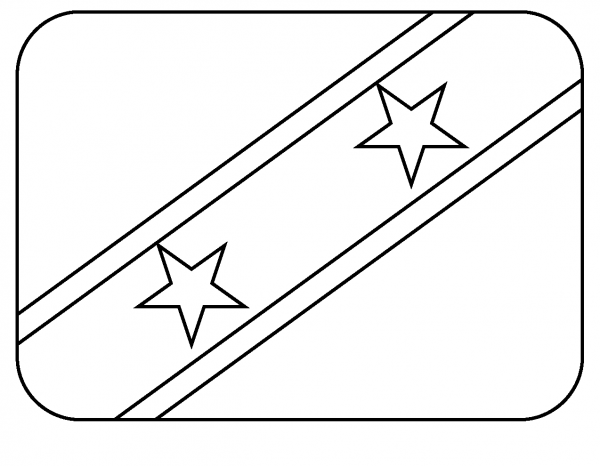 Flag of St Kitts Nevis Emoji coloring page image