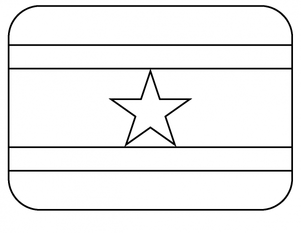 Flag of Suriname Emoji coloring page image