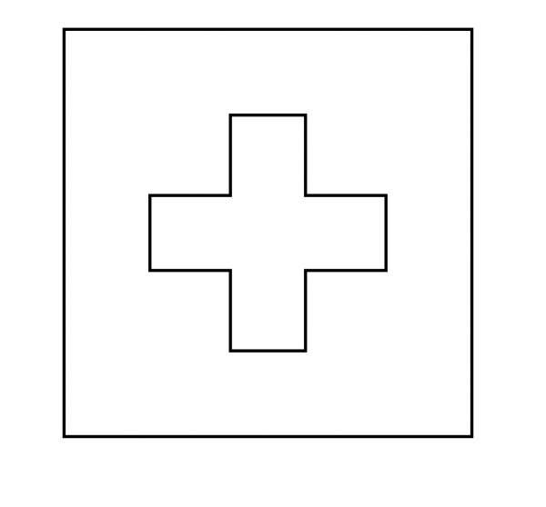 Flag of Switzerland Emoji coloring page image