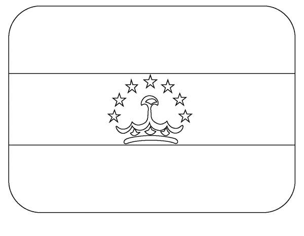 Flag of Tajikistan Emoji coloring page - ColouringPages