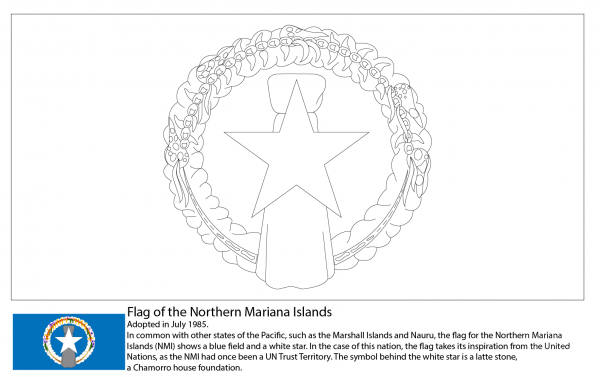 Flag of the Northern Mariana Islands coloring page image