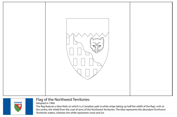 Flag of the Northwest Territories coloring page image