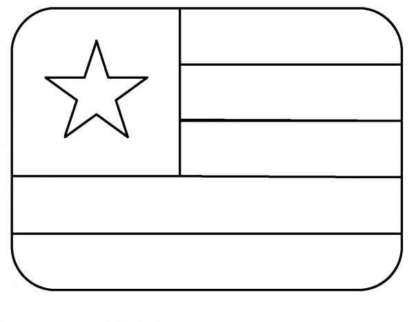 Flag of Togo Emoji coloring page image
