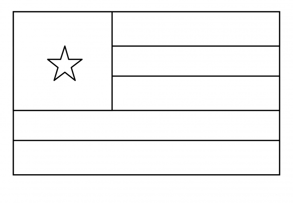 Flag of Togo Emoji coloring page image