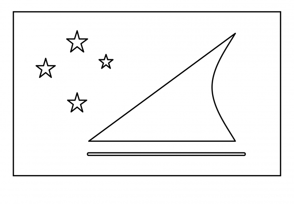 Flag of Tokelau Emoji coloring page image