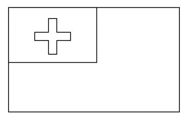 Flag of Tonga Emoji coloring page image