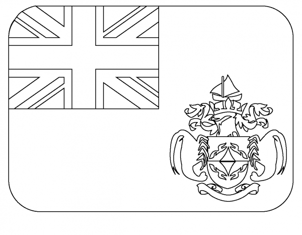 Flag of Tristan Da Cunha Emoji coloring page - ColouringPages