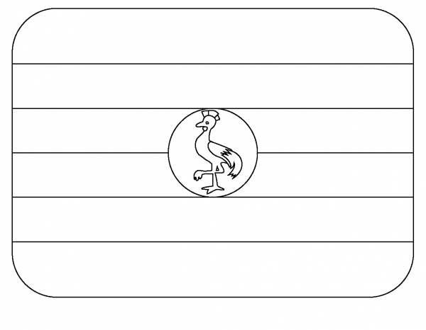 Flag of Uganda Emoji coloring page image