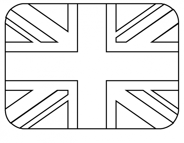 Flag of United Kingdom Emoji coloring page image