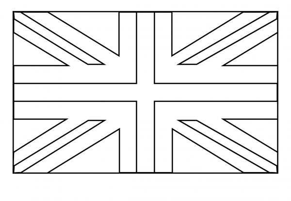 Flag of United Kingdom Emoji coloring page image