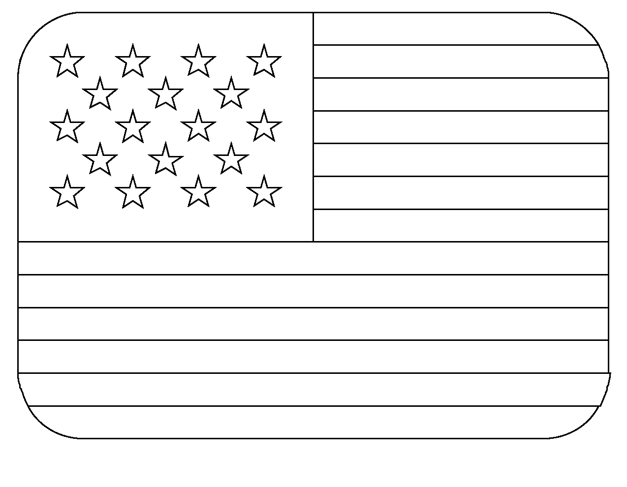 Flag of US Outlying Islands Emoji coloring page - ColouringPages