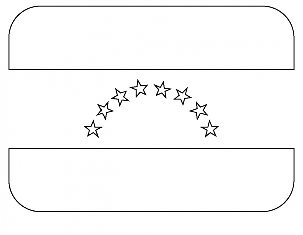 Flag of Venezuela Emoji coloring page image