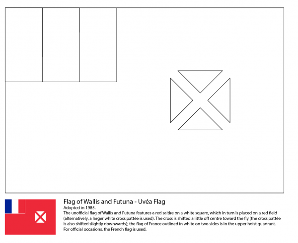 Flag of Wallis and Futuna coloring page image