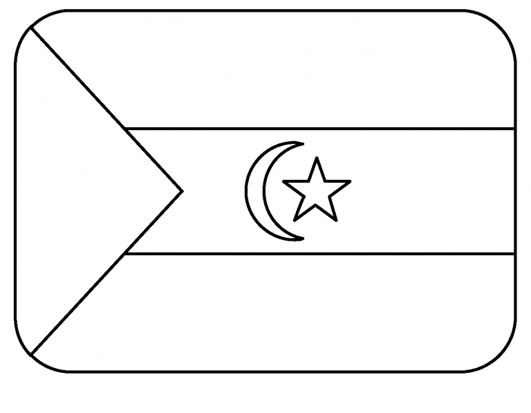 Flag of Western Sahara Emoji coloring page - ColouringPages