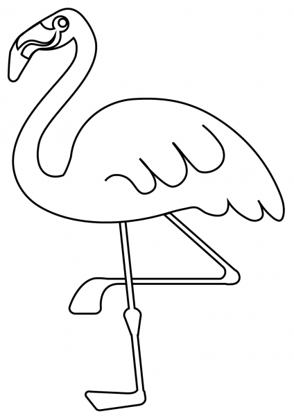 Flamingo Emoji coloring page image