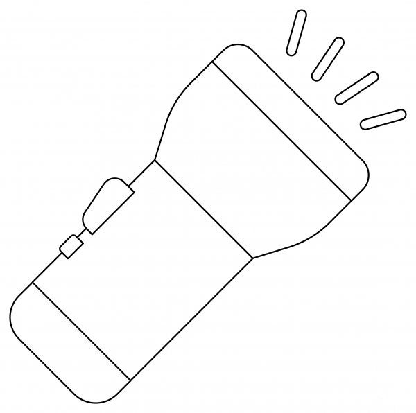 Flashlight coloring page image