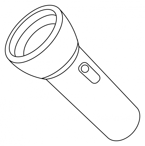 Flashlight Emoji coloring page image