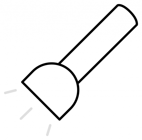 Flashlight Emoji coloring page image