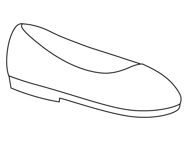 Flat Shoe Emoji coloring page image